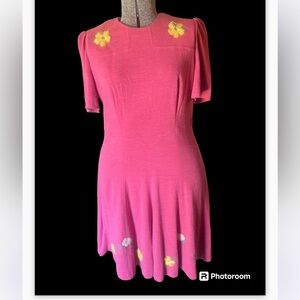 Awesome pink 70s vintage dress